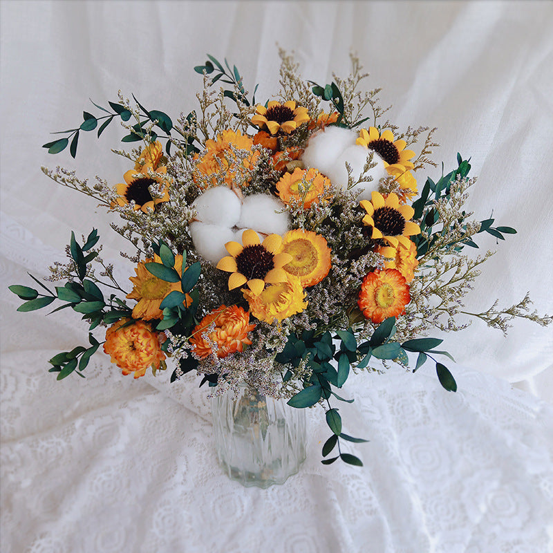 Arrangement de fleurs séchées, bouquet de fleurs, floral maison 