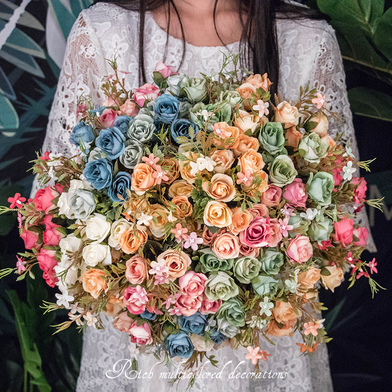 Mélanger et assortir des fleurs artificielles, faux Bouquets, fleurs en plastique d'intérieur, fleurs séchées