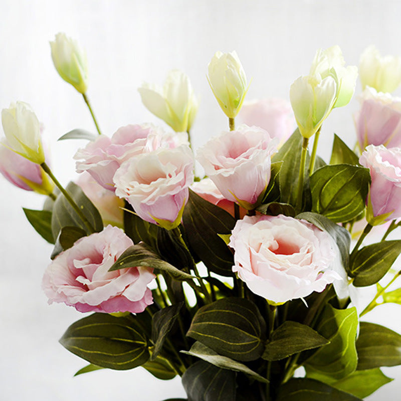 Trident Eustoma Flowers, Home Decorations, Artificial Flowers, Wedding Silk Flowers