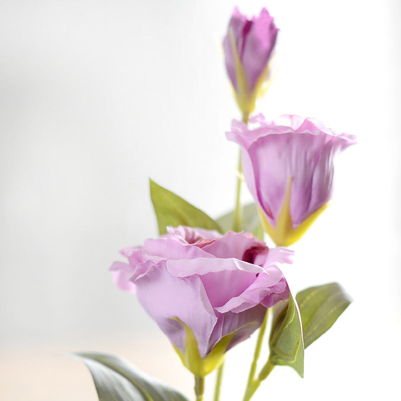 Trident Eustoma Flowers, Home Decorations, Artificial Flowers, Wedding Silk Flowers