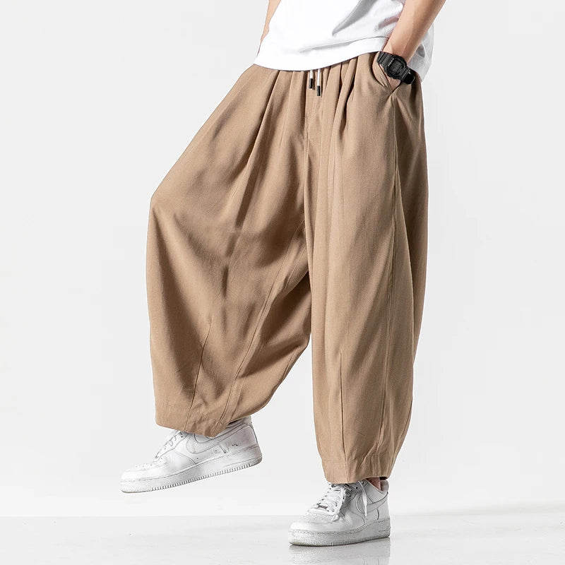 Streetwear hommes sarouel Style japonais hommes pantalon décontracté 2020 nouveau grande taille Jogging pantalon mâle amoureux de la mode pantalon M-5XL