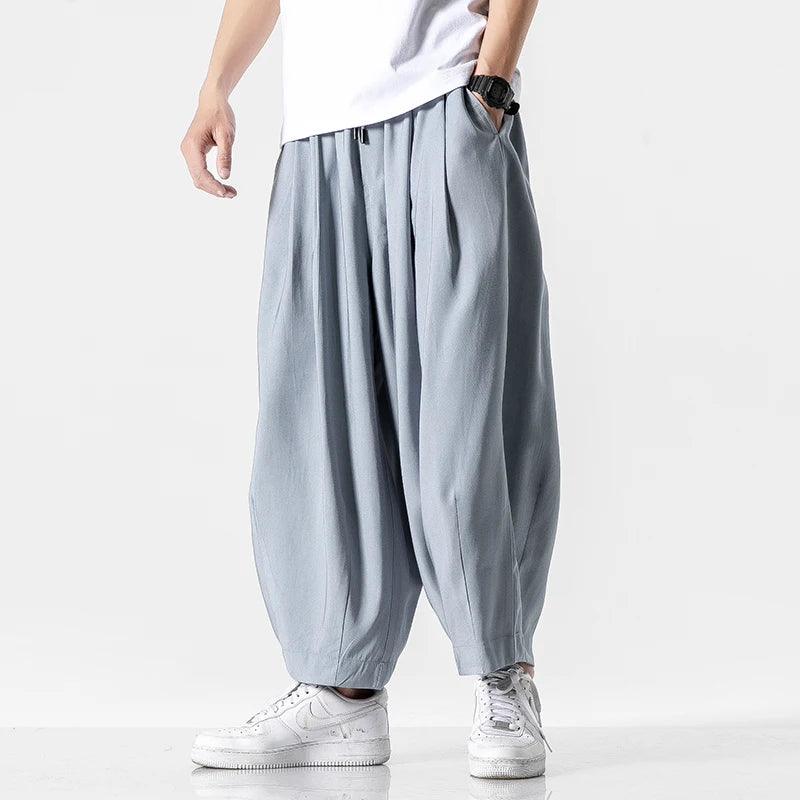 Streetwear hommes sarouel Style japonais hommes pantalon décontracté 2020 nouveau grande taille Jogging pantalon mâle amoureux de la mode pantalon M-5XL