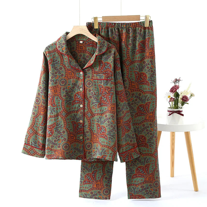 Classic North Indian luxurious loungewear pyjamas two-piece set