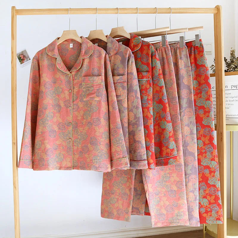 Ensemble pyjama deux pièces roses 100 % coton