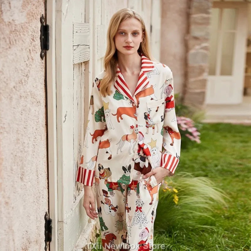 Ensemble deux pièces pyjama loungewear fantaisiste