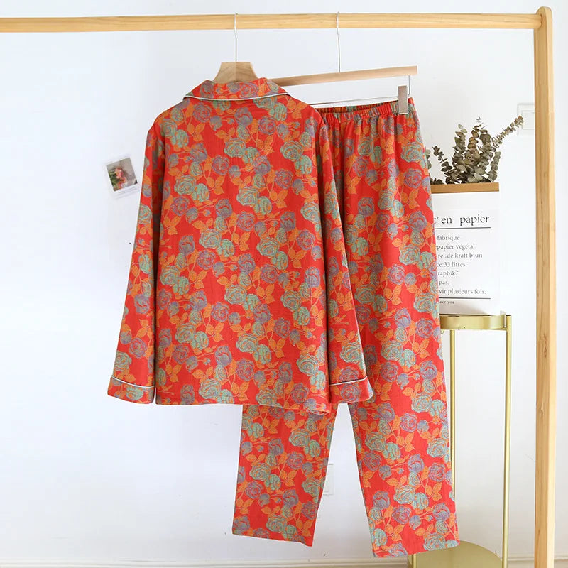 Ensemble pyjama deux pièces roses 100 % coton