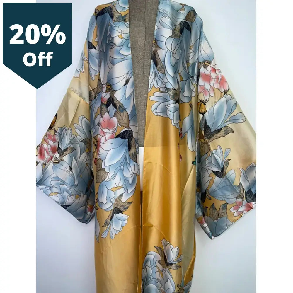 Beach Cover Ups For Swimwear Women Flower Printing Kimono Swimsuit Cape Tribal Wind Dress 2022