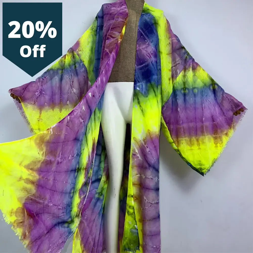 Beach Cover Ups For Swimwear Women Tie Dye Kimono Swimsuit Cape Summer Dress 2023 Beachwear Outfits