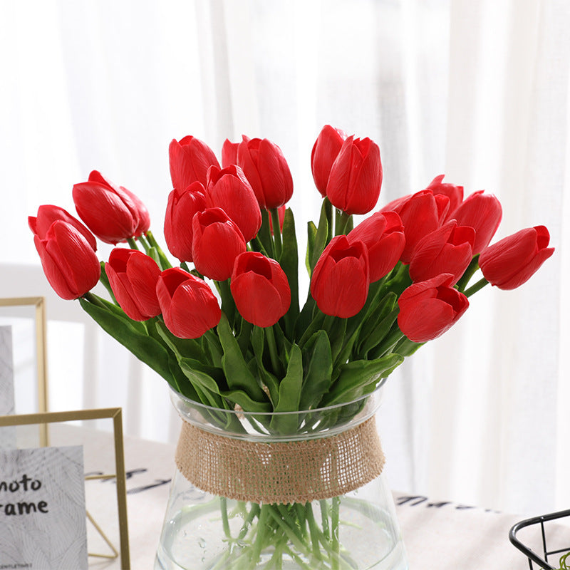 Fleur de simulation de mini tulipe en PU