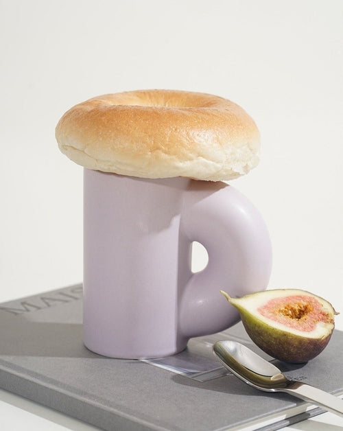 Handcrafted Chubby Mugs with Gigantic Arm - Unique Cute Ceramic Coffee