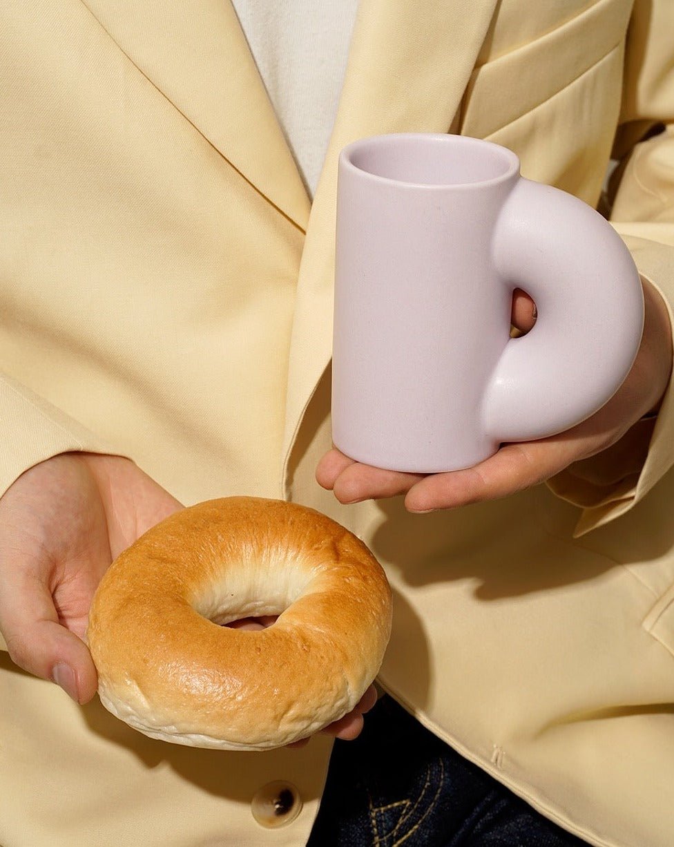 Handcrafted Chubby Mugs with Gigantic Arm - Unique Cute Ceramic Coffee