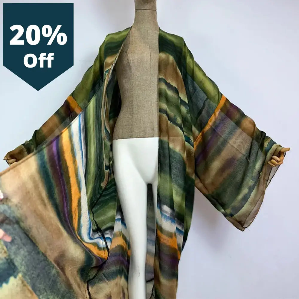 Kimono Boho Print Kaftans Beach Cover-Ups Elegant Cardigan Sexy Africa Coat Outfits For Women