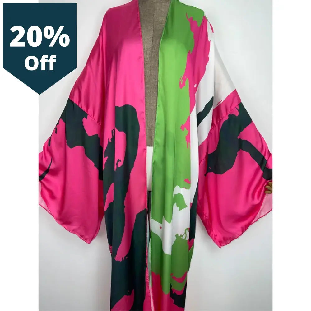 Summer Beach Wear Cover Up Lady Boho Cardigan Colorful Printing Elegant Silky And Skin-Friendly Sexy