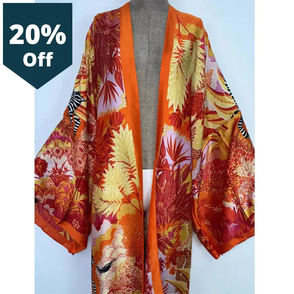 Summer Women Cardigan Stitch Robe Cocktail Sexcy Boho Maxi African Holiday Batwing Sleeve Silk